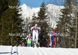 08.02.2014, Sochi, Russia (RUS): Britta Johansson Norgren (SWE), Eva Vrabcova-Nyvltova (CZE), (l-r) - XXII. Olympic Winter Games Sochi 2014, cross-country, skiathlon women, Sochi (RUS). www.nordicfocus.com. © NordicFocus. Every downloaded picture is fee-liable.