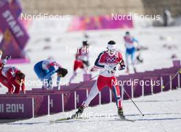 08.02.2014, Sochi, Russia (RUS): Marit Bjoergen (NOR) - XXII. Olympic Winter Games Sochi 2014, cross-country, skiathlon women, Sochi (RUS). www.nordicfocus.com. © NordicFocus. Every downloaded picture is fee-liable.