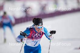 08.02.2014, Sochi, Russia (RUS): Krista Lahteenmaki (FIN) - XXII. Olympic Winter Games Sochi 2014, cross-country, skiathlon women, Sochi (RUS). www.nordicfocus.com. © NordicFocus. Every downloaded picture is fee-liable.