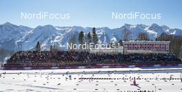 08.02.2014, Sochi, Russia (RUS): crowded xc stadium during ski exchange - XXII. Olympic Winter Games Sochi 2014, cross-country, skiathlon women, Sochi (RUS). www.nordicfocus.com. © NordicFocus. Every downloaded picture is fee-liable.