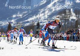 08.02.2014, Sochi, Russia (RUS): Laura Orgue (SPA), Elisa Brocard (ITA), Holly Brooks (USA), (l-r) - XXII. Olympic Winter Games Sochi 2014, cross-country, skiathlon women, Sochi (RUS). www.nordicfocus.com. © NordicFocus. Every downloaded picture is fee-liable.
