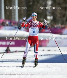 08.02.2014, Sochi, Russia (RUS): Marit Bjoergen (NOR) - XXII. Olympic Winter Games Sochi 2014, cross-country, skiathlon women, Sochi (RUS). www.nordicfocus.com. © NordicFocus. Every downloaded picture is fee-liable.