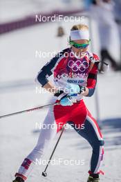 08.02.2014, Sochi, Russia (RUS): Therese Johaug (NOR) - XXII. Olympic Winter Games Sochi 2014, cross-country, skiathlon women, Sochi (RUS). www.nordicfocus.com. © NordicFocus. Every downloaded picture is fee-liable.