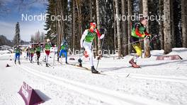 19.02.2014, Sochi, Russia (RUS): Raido Rankel (EST), Ales Razym (CZE), Max Hauke (AUT), Petter Northug (NOR), Dietmar Noeckler (ITA), Alex Harvey (CAN), Tim Tscharnke (GER), (l-r) - XXII. Olympic Winter Games Sochi 2014, cross-country, team sprint, Sochi (RUS). www.nordicfocus.com. © NordicFocus. Every downloaded picture is fee-liable.