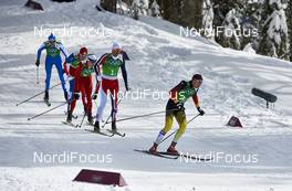 19.02.2014, Sochi, Russia (RUS): Gianluca Cologna (SUI), Petter Northug (NOR), Tim Tscharnke (GER), (l-r) - XXII. Olympic Winter Games Sochi 2014, cross-country, team sprint, Sochi (RUS). www.nordicfocus.com. © NordicFocus. Every downloaded picture is fee-liable.