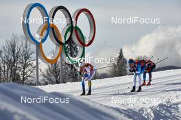 19.02.2014, Sochi, Russia (RUS): Emil Joensson (SWE), Iivo Niskanen (FIN), (l-r) - XXII. Olympic Winter Games Sochi 2014, cross-country, team sprint, Sochi (RUS). www.nordicfocus.com. © NordicFocus. Every downloaded picture is fee-liable.