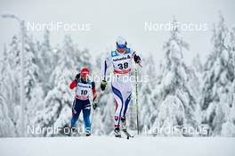 30.11.2014, Ruka, Finland (FIN): Alisa Zhambalova (RUS), Alena Prochazkova (SVK), (l-r)  - FIS world cup cross-country, 10km women, Ruka (FIN). www.nordicfocus.com. © Felgenhauer/NordicFocus. Every downloaded picture is fee-liable.