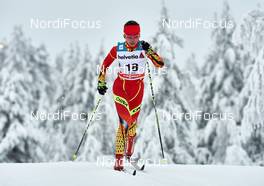 30.11.2014, Ruka, Finland (FIN): Xin Li (CHN) - FIS world cup cross-country, 10km women, Ruka (FIN). www.nordicfocus.com. © Felgenhauer/NordicFocus. Every downloaded picture is fee-liable.