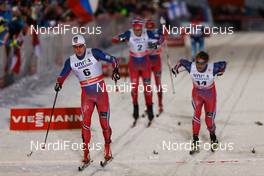 29.11.2014, Ruka, Finland (FIN): (l-r) Eirik Brandsdal (NOR), Fischer, Alpina, Rottefella and Petter Northug (NOR), Fischer, Swix, Rottefella - FIS world cup cross-country, individual sprint, Ruka (FIN). www.nordicfocus.com. © Laiho/NordicFocus. Every downloaded picture is fee-liable.