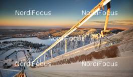 28.11.2014, Ruka, Finland (FIN): the in run with a beautiful view over the landscape - FIS world cup cross-country, training, Ruka (FIN). www.nordicfocus.com. © Felgenhauer/NordicFocus. Every downloaded picture is fee-liable.