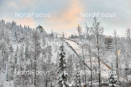 30.11.2014, Ruka, Finland (FIN): Ruka jumping hill at blue sky - FIS world cup cross-country, training, Ruka (FIN). www.nordicfocus.com. © Felgenhauer/NordicFocus. Every downloaded picture is fee-liable.