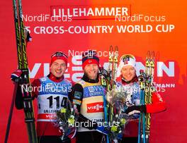 06.12.2014, Lillehammer, Norway (NOR): (l-r) Finn Hagen Krogh (NOR), Fischer, Swix, Alpina, Rottefella, Martin Johnsrud Sundby (NOR), Fischer, KV+, Rottefella, Swix and Finn Hagen Krogh (NOR), Fischer, Swix, Alpina, Rottefella - FIS world cup cross-country, 10km men, Lillehammer (NOR). www.nordicfocus.com. © Laiho/NordicFocus. Every downloaded picture is fee-liable.