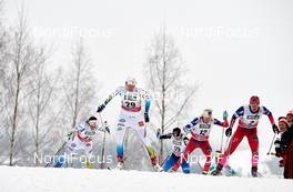 05.12.2014, Lillehammer, Norway (NOR): Ida Ingemarsdotter (SWE), Anne Kylloenen (FIN), Therese Johaug (NOR), Ingvild Flugstad Oestberg (NOR), (l-r)  - FIS world cup cross-country, individual sprint, Lillehammer (NOR). www.nordicfocus.com. © Felgenhauer/NordicFocus. Every downloaded picture is fee-liable.