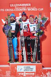 05.12.2014, Lillehammer, Norway (NOR): Alexey Petukhov (RUS), Paal Golberg (NOR), Finn Haagen Krogh (NOR), (l-r) - FIS world cup cross-country, individual sprint, Lillehammer (NOR). www.nordicfocus.com. © Felgenhauer/NordicFocus. Every downloaded picture is fee-liable.