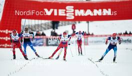 05.12.2014, Lillehammer, Norway (NOR): Paal Golberg (NOR), Finn Haagen Krogh (NOR), Alexey Petukhov (RUS), (l-r)  - FIS world cup cross-country, individual sprint, Lillehammer (NOR). www.nordicfocus.com. © Felgenhauer/NordicFocus. Every downloaded picture is fee-liable.