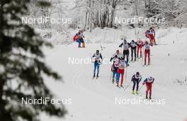07.12.2014, Lillehammer, Norway (NOR): a group of skiers - FIS world cup cross-country, pursuit men, Lillehammer (NOR). www.nordicfocus.com. © Laiho/NordicFocus. Every downloaded picture is fee-liable.