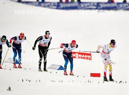 07.12.2014, Lillehammer, Norway (NOR): Evgeniy Belov (RUS), Dario Cologna (SUI), Maxim Vylegzhanin (RUS), Alex Harvey (CAN), (l-r)  - FIS world cup cross-country, pursuit men, Lillehammer (NOR). www.nordicfocus.com. © Felgenhauer/NordicFocus. Every downloaded picture is fee-liable.
