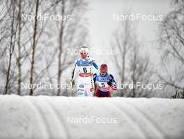 07.12.2014, Lillehammer, Norway (NOR): Charlotte Kalla (SWE), Ingvild Flugstad Oestberg (NOR), (l-r)  - FIS world cup cross-country, pursuit women, Lillehammer (NOR). www.nordicfocus.com. © Felgenhauer/NordicFocus. Every downloaded picture is fee-liable.