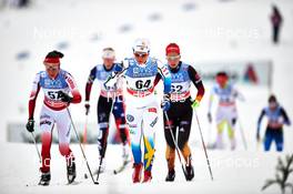 07.12.2014, Lillehammer, Norway (NOR): Paulina Maciuszek (POL), Maria Rydqvist (SWE), Hanna Kolb (GER), (l-r)  - FIS world cup cross-country, pursuit women, Lillehammer (NOR). www.nordicfocus.com. © Felgenhauer/NordicFocus. Every downloaded picture is fee-liable.