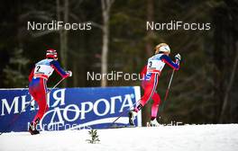 07.12.2014, Lillehammer, Norway (NOR): Heidi Weng (NOR), Therese Johaug (NOR), (l-r) - FIS world cup cross-country, pursuit women, Lillehammer (NOR). www.nordicfocus.com. © Felgenhauer/NordicFocus. Every downloaded picture is fee-liable.