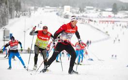 05.12.2014, Lillehammer, Norway (NOR): Andrew Musgrave (GBR), testing skis before the race - FIS world cup cross-country, training, Lillehammer (NOR). www.nordicfocus.com. © Felgenhauer/NordicFocus. Every downloaded picture is fee-liable.