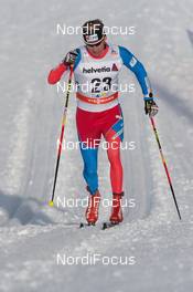 13.12.2014, Davos, Switzerland (SUI):  Lukas Bauer (CZE) - FIS world cup cross-country, 15km men, Davos (SUI). www.nordicfocus.com. © Rauschendorfer/NordicFocus. Every downloaded picture is fee-liable.