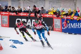 14.12.2014, Davos, Switzerland (SUI): Baptiste Gros (FRA), Martti Jylhae (FIN), (l-r)  - FIS world cup cross-country, individual sprint, Davos (SUI). www.nordicfocus.com. © Rauschendorfer/NordicFocus. Every downloaded picture is fee-liable.