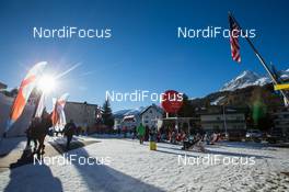 20.12.2014, Davos, Switzerland (SUI): general view ath the stadium - FIS world cup cross-country, 15km men, Davos (SUI). www.nordicfocus.com. © Laiho/NordicFocus. Every downloaded picture is fee-liable.