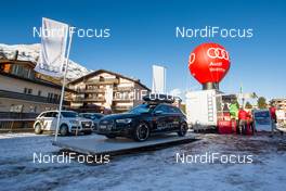 20.12.2014, Davos, Switzerland (SUI): a car stand at the stadium - FIS world cup cross-country, 15km men, Davos (SUI). www.nordicfocus.com. © Laiho/NordicFocus. Every downloaded picture is fee-liable.