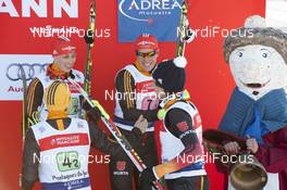 12.01.2014, Chaux-Neuve, France (FRA): Eric Frenzel (GER), Johannes Rydzek (GER), Fabian Riessle (GER), Tino Edelmann (GER) - FIS world cup nordic combined, team sprint HS118/2x7.5km, Chaux-Neuve (FRA). www.nordicfocus.com. © Becker/NordicFocus. Every downloaded picture is fee-liable.