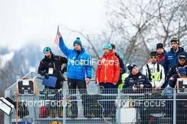 17.01.2014, Seefeld, Austria (AUT): coaches at the jumping hill - FIS world cup nordic combined, individual gundersen HS109/5km, Seefeld (AUT). www.nordicfocus.com. © Felgenhauer/NordicFocus. Every downloaded picture is fee-liable.