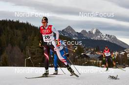 18.01.2014, Seefeld, Austria (AUT): Mario Seidl (AUT), Wolfgang Boesl (GER), (l-r) - FIS world cup nordic combined, individual gundersen HS109/10km, Seefeld (AUT). www.nordicfocus.com. © Felgenhauer/NordicFocus. Every downloaded picture is fee-liable.