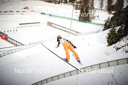 16.01.2014, Seefeld, Austria (AUT): Wesley Savill (CAN) above biathlon shooting range - FIS world cup nordic combined, training, Seefeld (AUT). www.nordicfocus.com. © Felgenhauer/NordicFocus. Every downloaded picture is fee-liable.