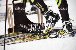 16.01.2014, Seefeld, Austria (AUT): french team ready for ski tests - FIS world cup nordic combined, training, Seefeld (AUT). www.nordicfocus.com. © Felgenhauer/NordicFocus. Every downloaded picture is fee-liable.