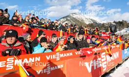 26.01.2014, Oberstdorf, Germany (GER): spectators at the stadium - FIS world cup nordic combined, individual gundersen HS137/10km, Oberstdorf (GER). www.nordicfocus.com. © Laiho/NordicFocus. Every downloaded picture is fee-liable.