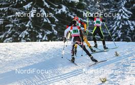25.01.2014, Oberstdorf, Germany (GER): the leading group at an uphill - FIS world cup nordic combined, team HS137/4x5km, Oberstdorf (GER). www.nordicfocus.com. © Laiho/NordicFocus. Every downloaded picture is fee-liable.