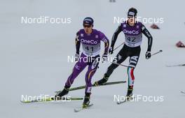 06.03.2014, Trondheim, Norway (NOR): Akito Watabe (JPN), Fischer, Swix, Rottefella followed by Armin Bauer (ITA), Fischer - FIS world cup nordic combined, individual gundersen HS138/10km, Trondheim (NOR). www.nordicfocus.com. © Laiho/NordicFocus. Every downloaded picture is fee-liable.