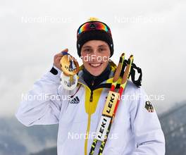 21.02.2014, Sochi, Russia (RUS): Eric Frenzel (GER) - XXII. Olympic Winter Games Sochi 2014, nordic combined, medals, Sochi (RUS). www.nordicfocus.com. © NordicFocus. Every downloaded picture is fee-liable.