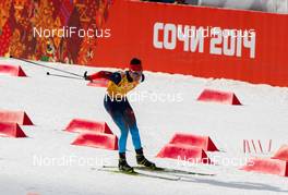 20.02.2014, Sochi, Russia (RUS): Ernest Yahin (RUS), Fischer - XXII. Olympic Winter Games Sochi 2014, nordic combined, team HS140/4x5km, Sochi (RUS). www.nordicfocus.com. © NordicFocus. Every downloaded picture is fee-liable.