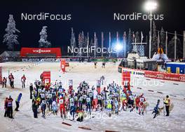 29.11.2014, Ruka, Finland (FIN): crowded start area  - FIS world cup nordic combined, individual gundersen HS142/10km, Ruka (FIN). www.nordicfocus.com. © Felgenhauer/NordicFocus. Every downloaded picture is fee-liable.