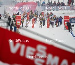 07.12.2014, Lillehammer, Norway (NOR): athletes ready for the start - FIS world cup nordic combined, individual gundersen HS138/10km, Lillehammer (NOR). www.nordicfocus.com. © Felgenhauer/NordicFocus. Every downloaded picture is fee-liable.