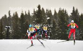 07.12.2014, Lillehammer, Norway (NOR): Lukas Klapfer (AUT), Ilkka Herola (FIN), Bryan Fletcher (USA), Samuel Costa (ITA), (l-r)  - FIS world cup nordic combined, individual gundersen HS138/10km, Lillehammer (NOR). www.nordicfocus.com. © Felgenhauer/NordicFocus. Every downloaded picture is fee-liable.
