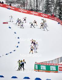 07.12.2014, Lillehammer, Norway (NOR):  the first groups leaving the stadium - FIS world cup nordic combined, individual gundersen HS138/10km, Lillehammer (NOR). www.nordicfocus.com. © Felgenhauer/NordicFocus. Every downloaded picture is fee-liable.