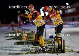 19.12.2014, Ramsau, Austria (AUT): german service team testing Fischer skis - FIS world cup nordic combined, training, Ramsau (AUT). www.nordicfocus.com. © Felgenhauer/NordicFocus. Every downloaded picture is fee-liable.