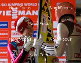 28.02.2014, Lahti, Finland (FIN): (l-r) Stefan Kraft (AUT), Fischer and Severin Freund (GER), Fischer - FIS world cup ski jumping, individual HS130, Lahti (FIN). www.nordicfocus.com. © Laiho/NordicFocus. Every downloaded picture is fee-liable.