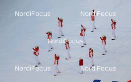 01.03.2014, Lahti, Finland (FIN): cheerleaders - FIS world cup ski jumping, team HS130, Lahti (FIN). www.nordicfocus.com. © Laiho/NordicFocus. Every downloaded picture is fee-liable.