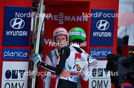 23.03.2014, Planica, Slovenia (SLO): Severin Freund (GER), Peter Prevc (SLO), (l-r) - FIS world cup ski jumping, individual HS139, Planica (SLO). www.nordicfocus.com. © Felgenhauer/NordicFocus. Every downloaded picture is fee-liable.
