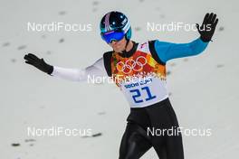 08.02.2014, Sochi, Russia (RUS): Kaarel Nurmsalu (EST), Fischer - XXII. Olympic Winter Games Sochi 2014, ski jumping, individual HS106, qualification, Sochi (RUS). www.nordicfocus.com. © NordicFocus. Every downloaded picture is fee-liable.