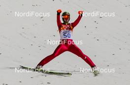 09.02.2014, Sochi, Russia (RUS): Kamil Stoch (POL), Fischer - XXII. Olympic Winter Games Sochi 2014, ski jumping, individual HS106, Sochi (RUS). www.nordicfocus.com. © NordicFocus. Every downloaded picture is fee-liable.