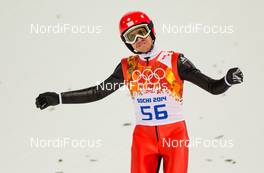 08.02.2014, Sochi, Russia (RUS): Simon Ammann (SUI), Fischer - XXII. Olympic Winter Games Sochi 2014, ski jumping, individual HS106, qualification, Sochi (RUS). www.nordicfocus.com. © NordicFocus. Every downloaded picture is fee-liable.